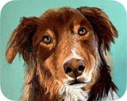 A painting of a dog